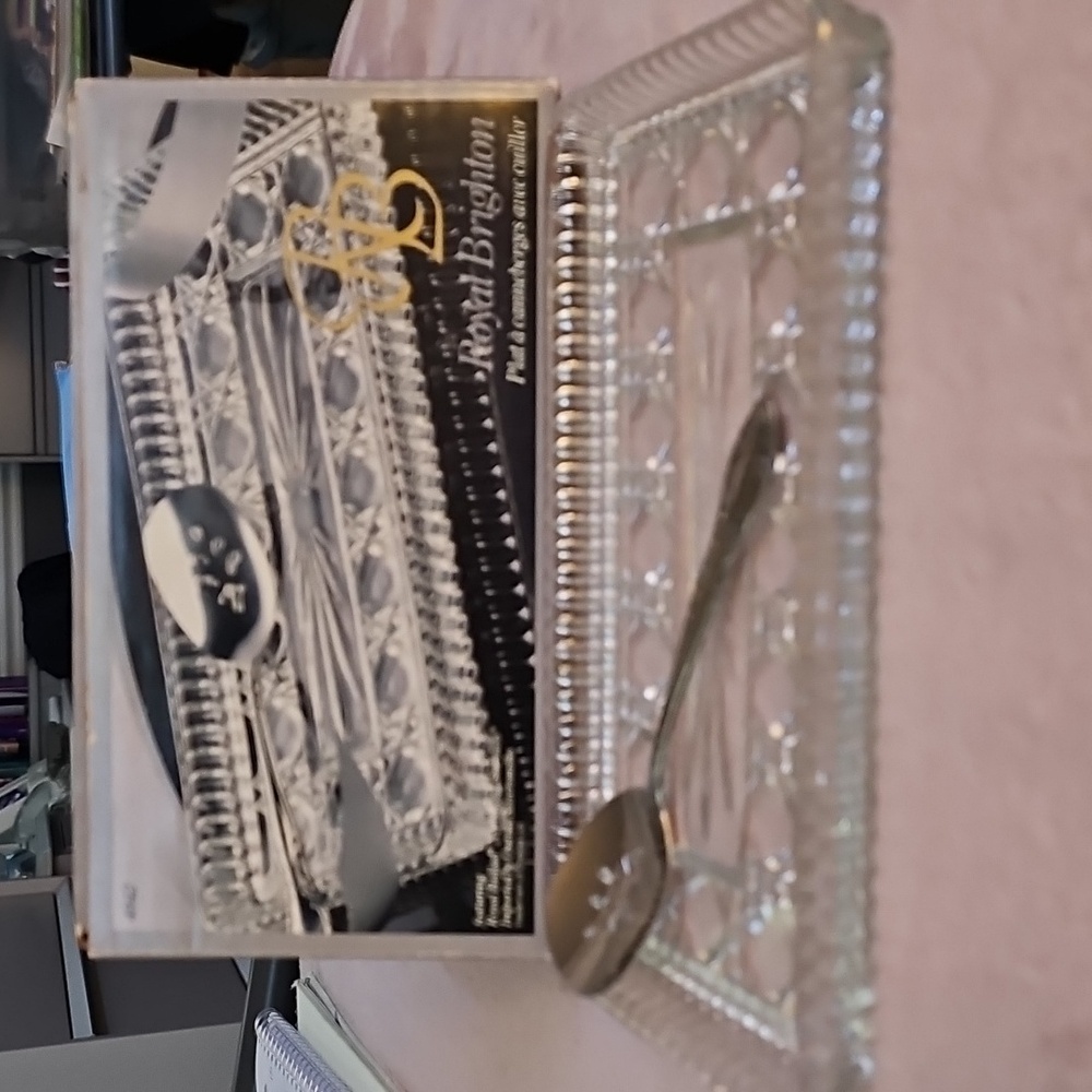 Cranberry Tray with Server
